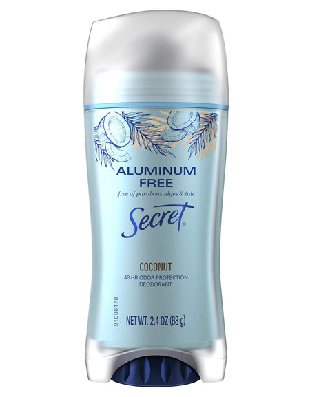 Secret Aluminum Free Deodorant Coconut (2.4 oz, 12-pack)