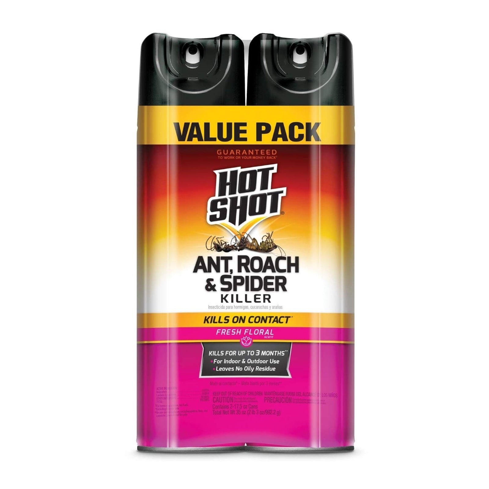 Hot Shot Ant, Roach & Spider Killer (17.5 oz, Twin Pack)