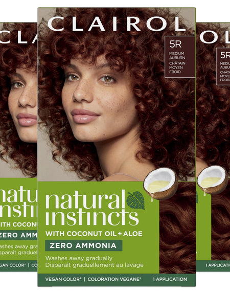 Clairol Natural Instincts Hair Dye Medium Auburn (3 Pack)