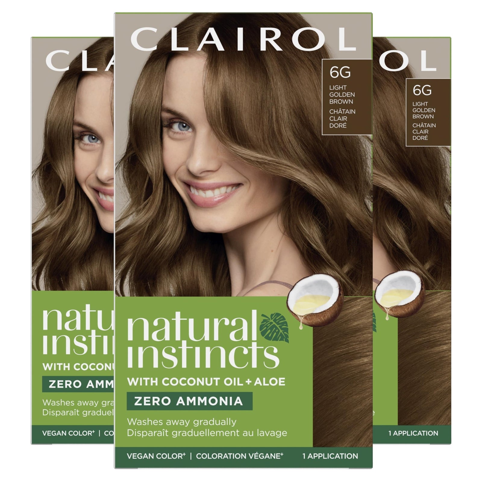 Clairol Natural Instincts Hair Dye Light Golden Brown (3 Pack)