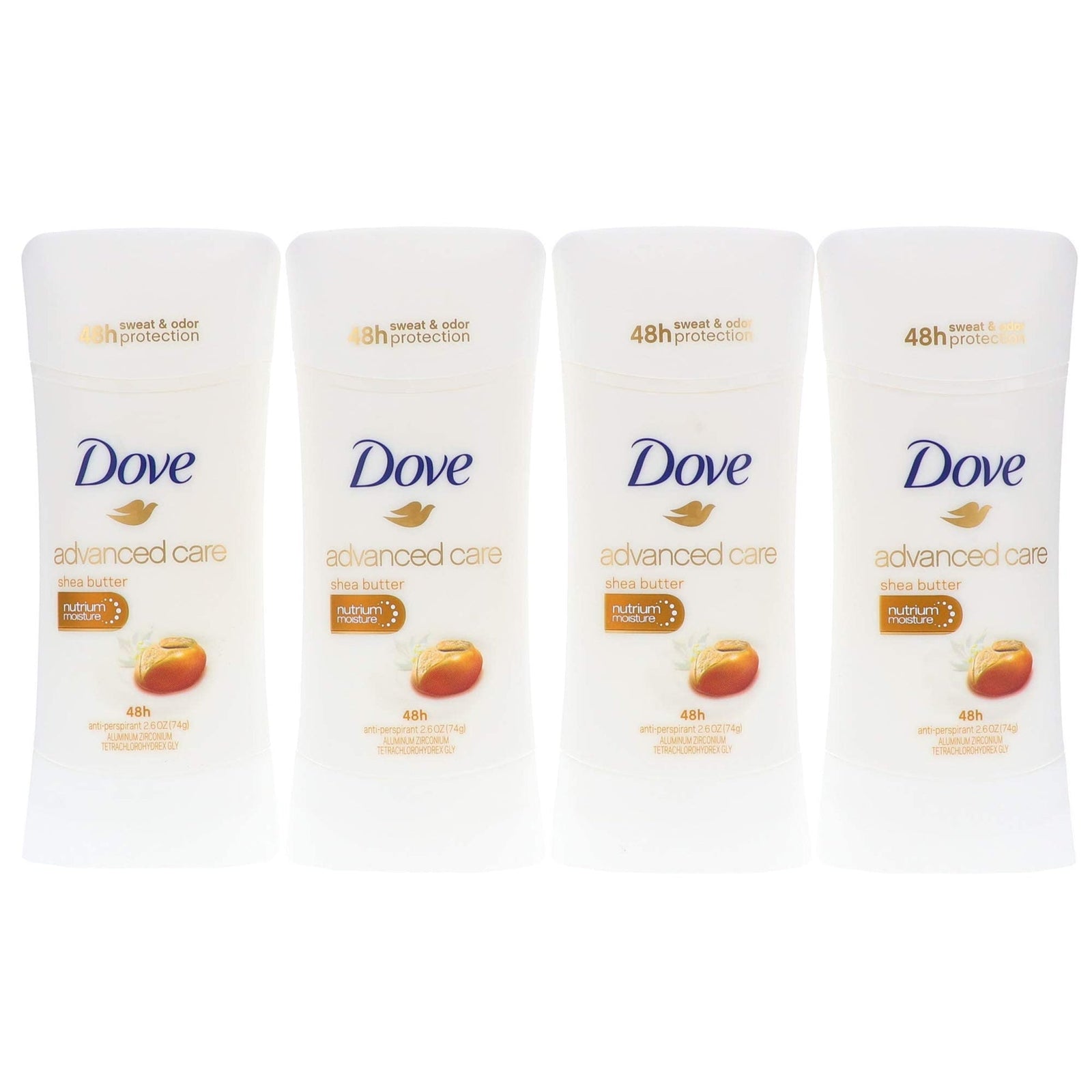 Dove Advanced Care Antiperspirant Shea Butter (2.6 oz, 4 Pack)