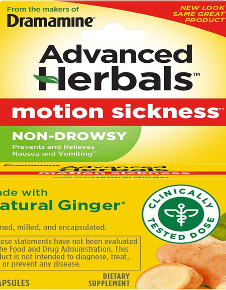Dramamine Advanced Herbals Motion Relief (18 ct, 3 Pack)