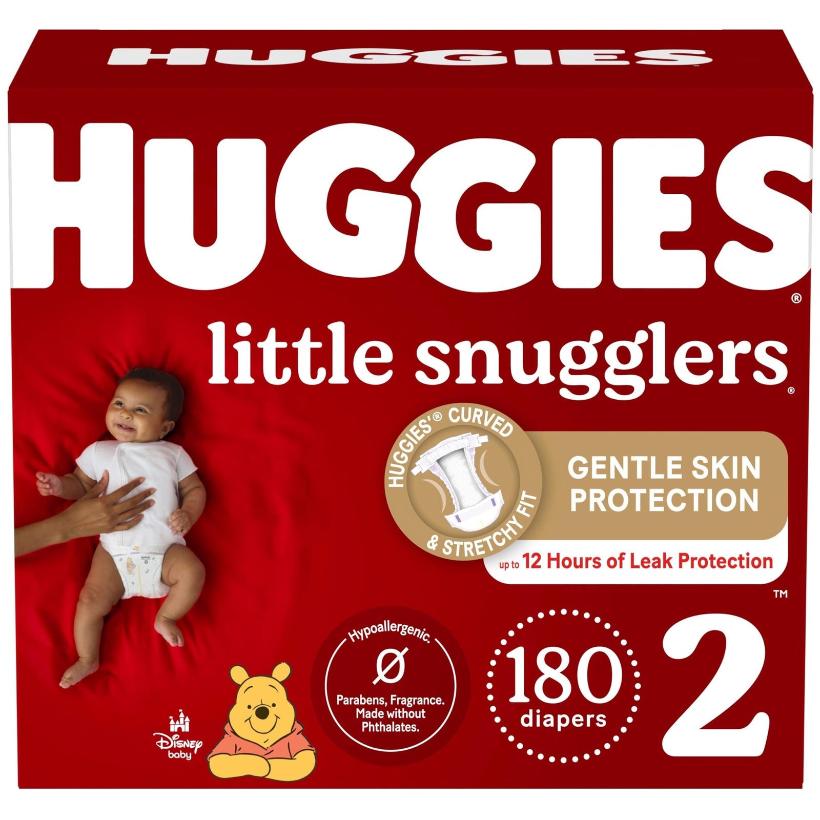 Huggies Little Snugglers Diapers Size 2 (180 Count)