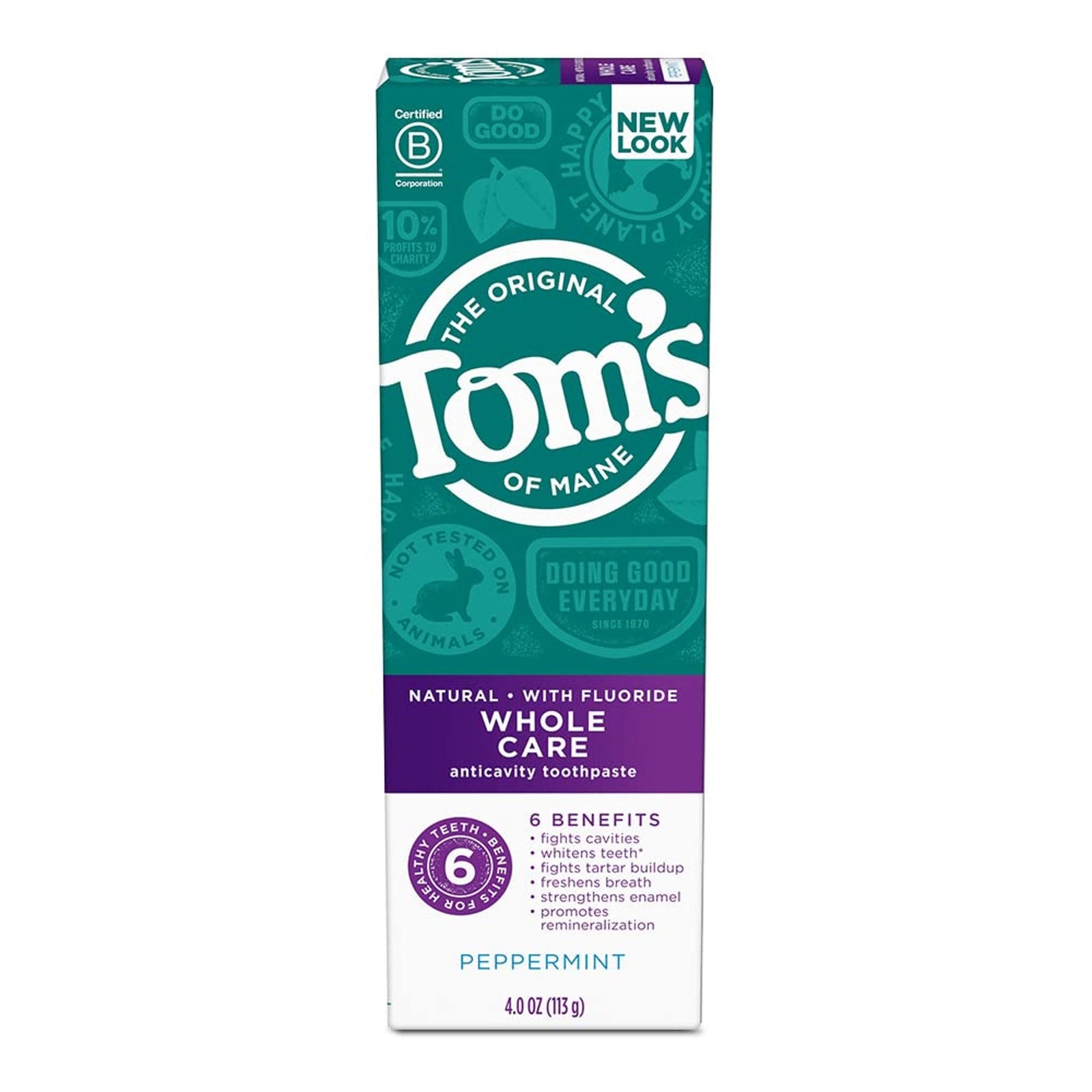 Tom’s of Maine Whole Care Toothpaste Peppermint (4 oz)