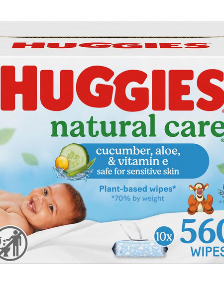 Huggies Natural Care Baby Wipes Cucumber Aloe (560 Wipes)