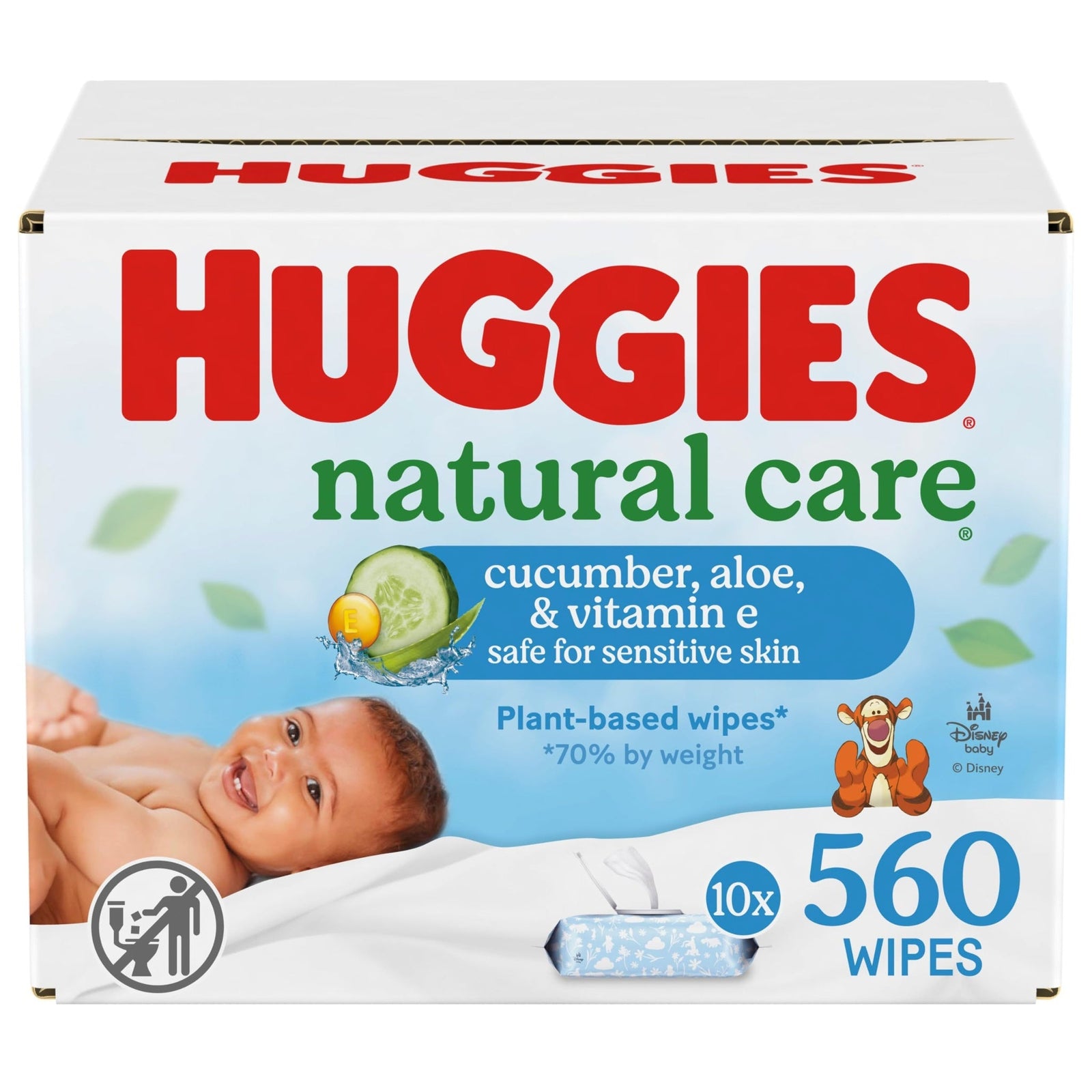 Huggies Natural Care Baby Wipes Cucumber Aloe (560 Wipes)