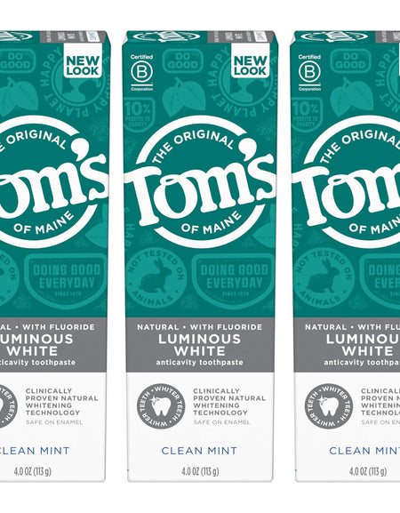 Tom’s of Maine Luminous White Toothpaste (4 oz, 3-pack)