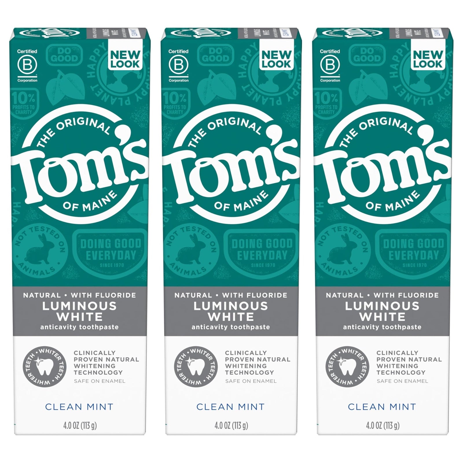 Tom’s of Maine Luminous White Toothpaste (4 oz, 3-pack)