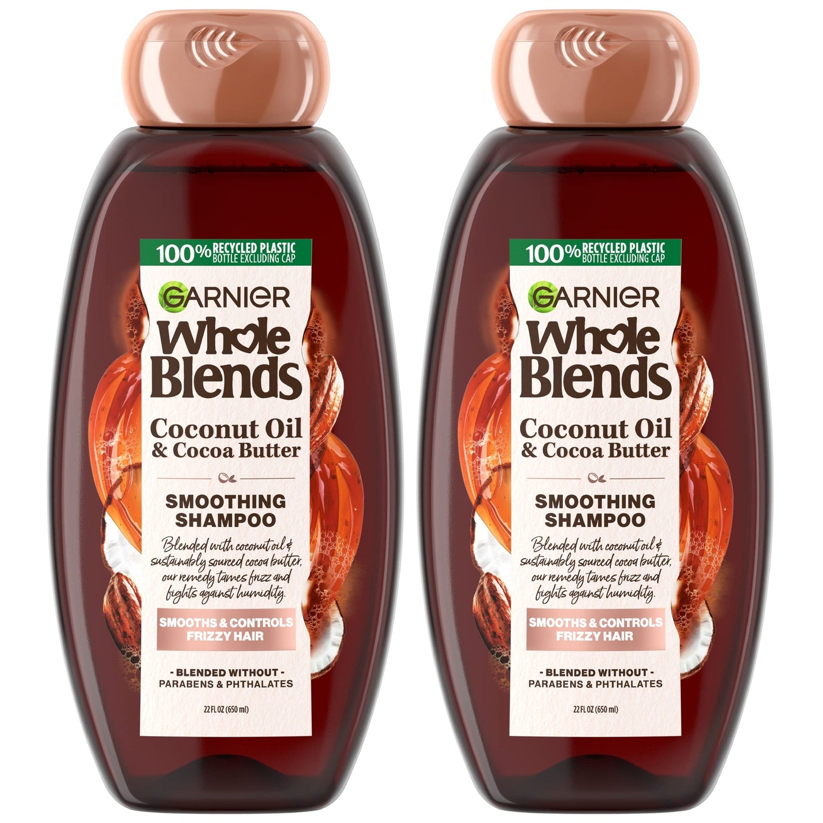Garnier Whole Blends Smoothing Shampoo Coconut & Cocoa Butter (22 oz, 2-pack)