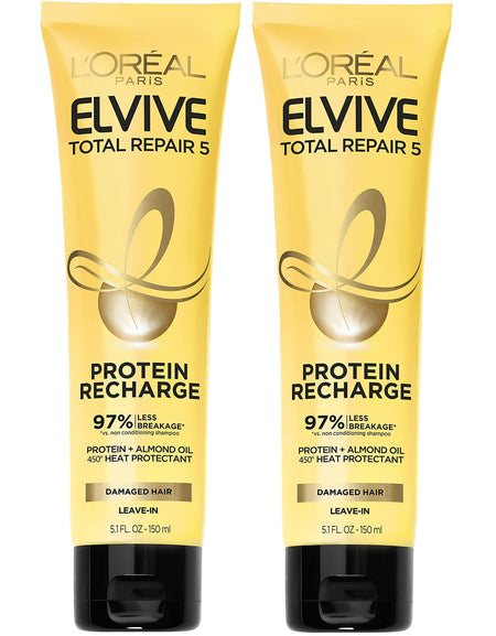 L'Oreal Elvive Protein Recharge Leave-In Conditioner (5.1 oz, 2 Pack)
