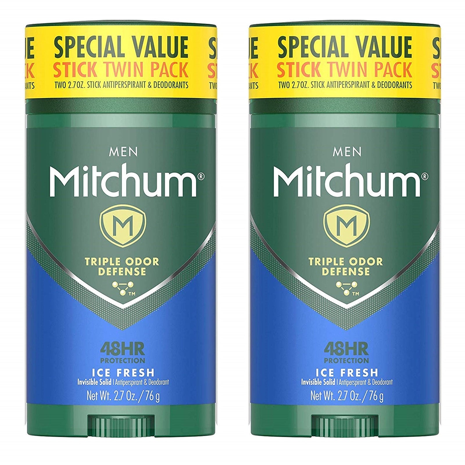 Mitchum Deodorant Ice Fresh (2.7 oz, 2 Twin Packs)