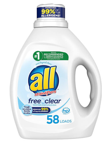 All Laundry Detergent Free Clear (88 oz, 58 Loads)