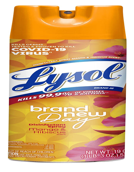Lysol Disinfectant Spray Mango Hibiscus (19 oz)