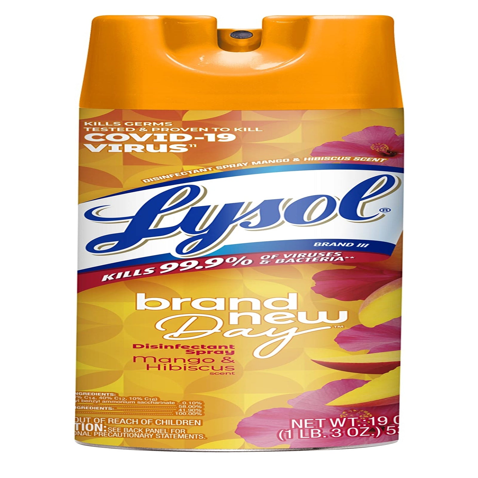 Lysol Disinfectant Spray Mango Hibiscus (19 oz)