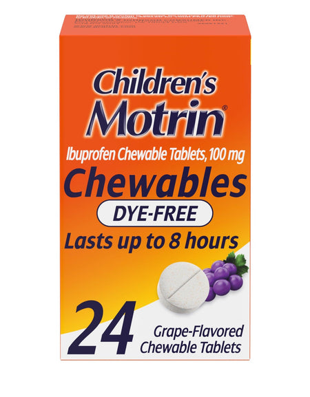 Children’s Motrin Dye-Free Chewables Grape (24 Count)