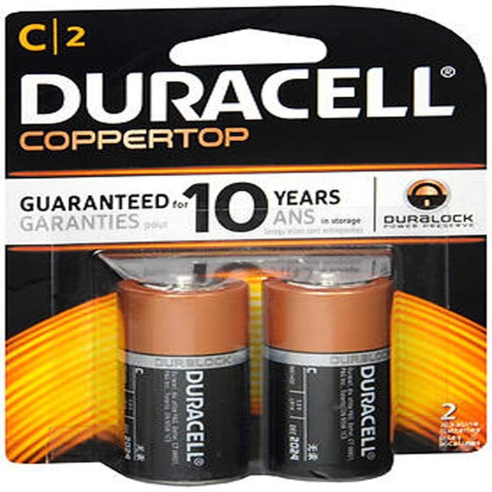 Duracell Coppertop Alkaline Battery C Size (2-pack)