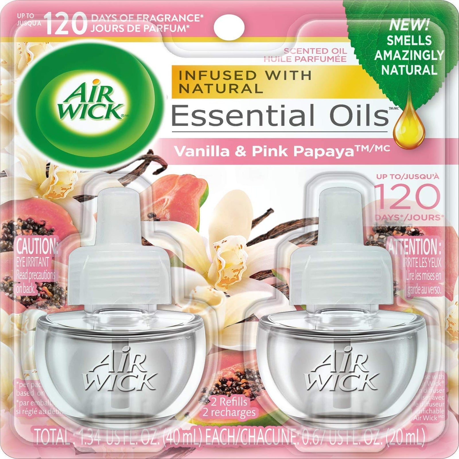 Air Wick Scented Oil Refill Vanilla & Pink Papaya (2 ct)
