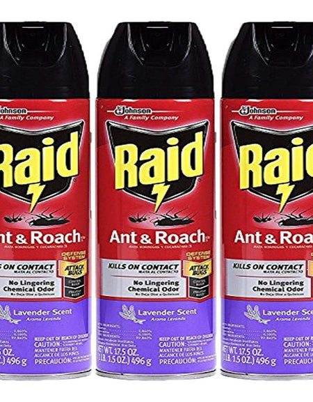 Raid Ant & Roach Killer Lavender (17.5 oz, 3-pack)