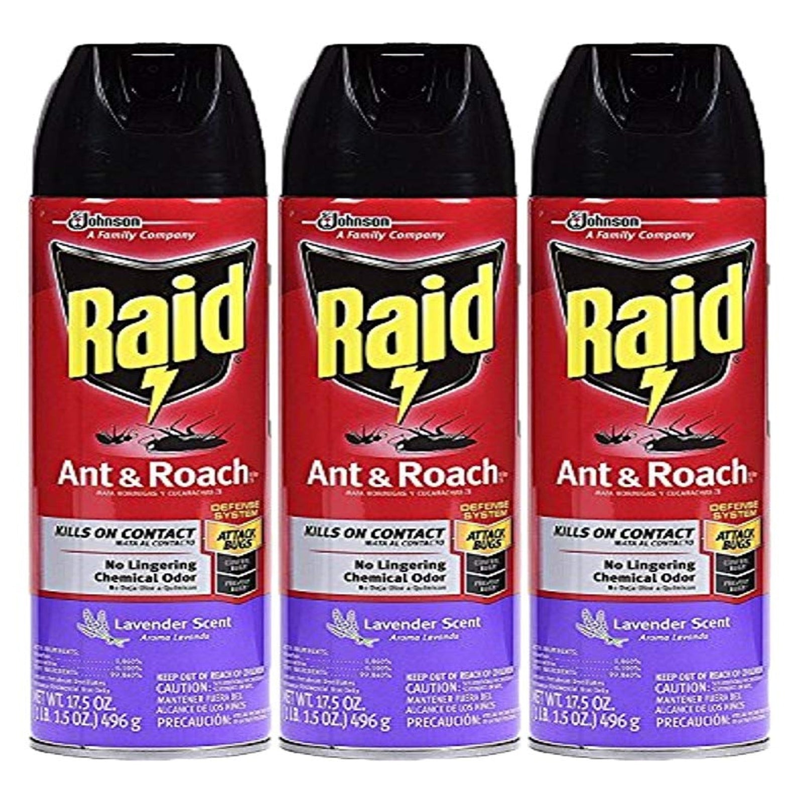 Raid Ant & Roach Killer Lavender (17.5 oz, 3-pack)