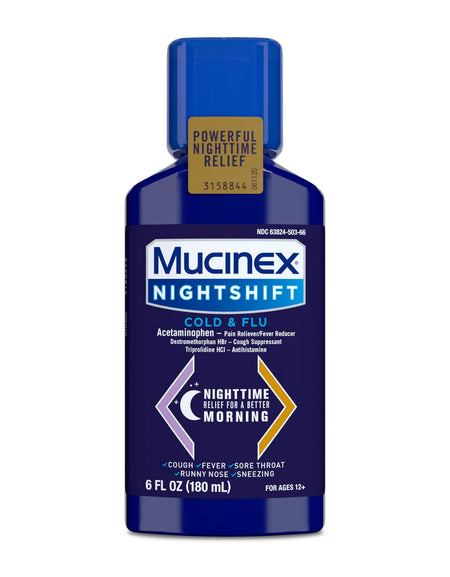 Mucinex Nightshift Cold & Flu Liquid (6 oz)