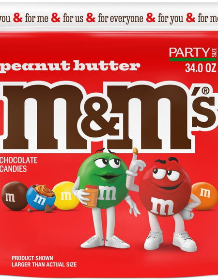 M&M’S Peanut Butter Milk Chocolate Candy (34 oz)