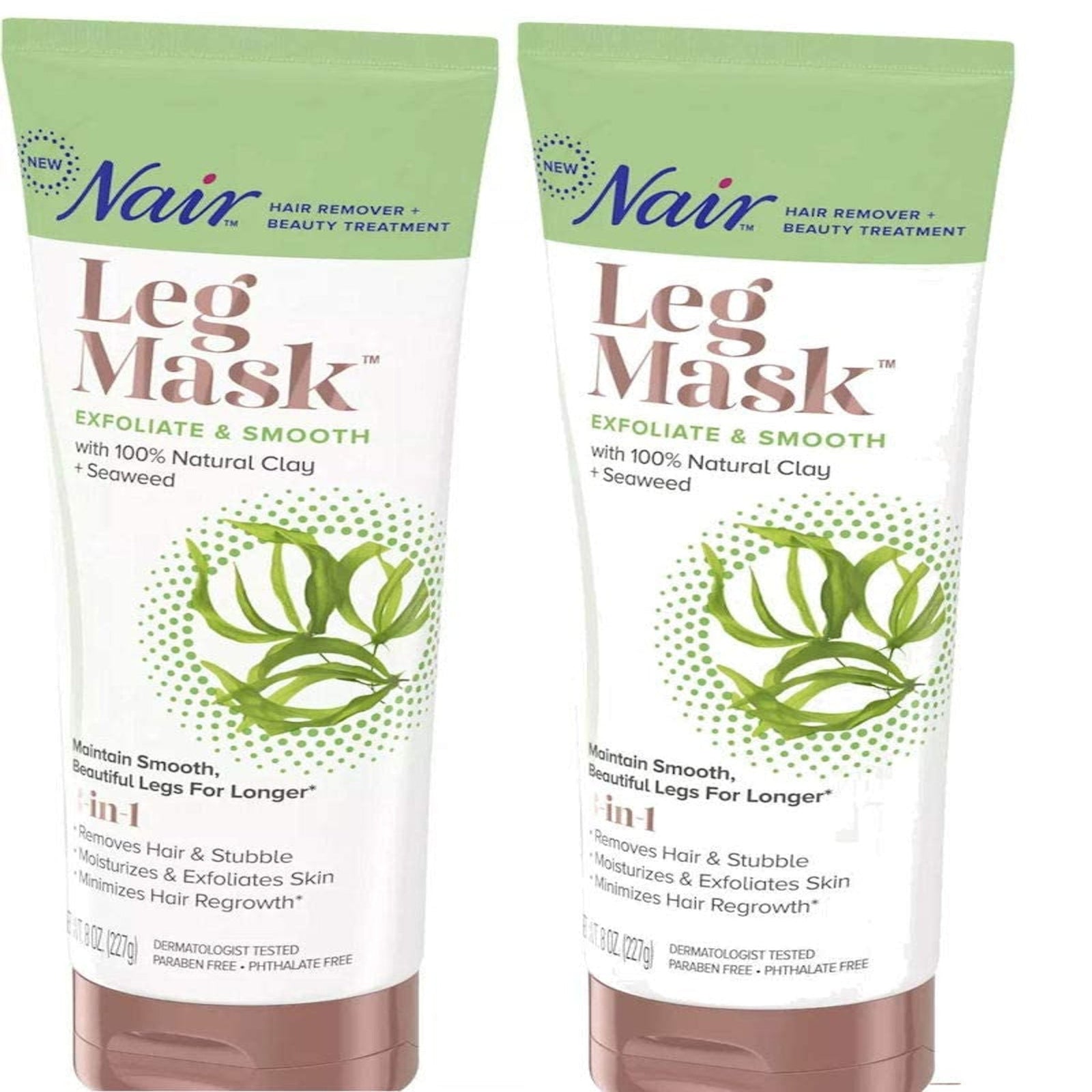 Nair Leg Mask Clay Exfoliate & Smooth (8 oz, 2-pack)