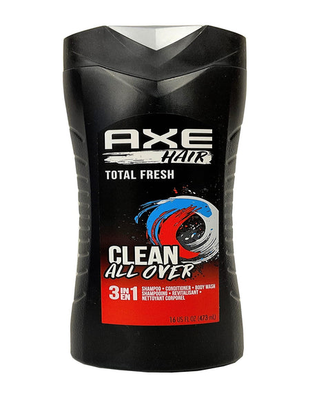 Axe Total Fresh 3-in-1 Shampoo, Conditioner & Body Wash (16 oz, 3-pack)