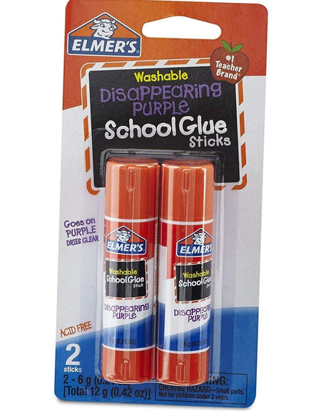 Elmer’s Disappearing Purple Glue Sticks (0.21 oz, 2-pack)