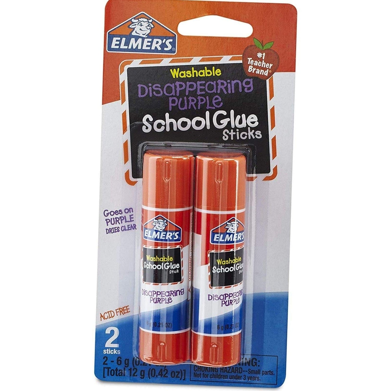 Elmer’s Disappearing Purple Glue Sticks (0.21 oz, 2-pack)
