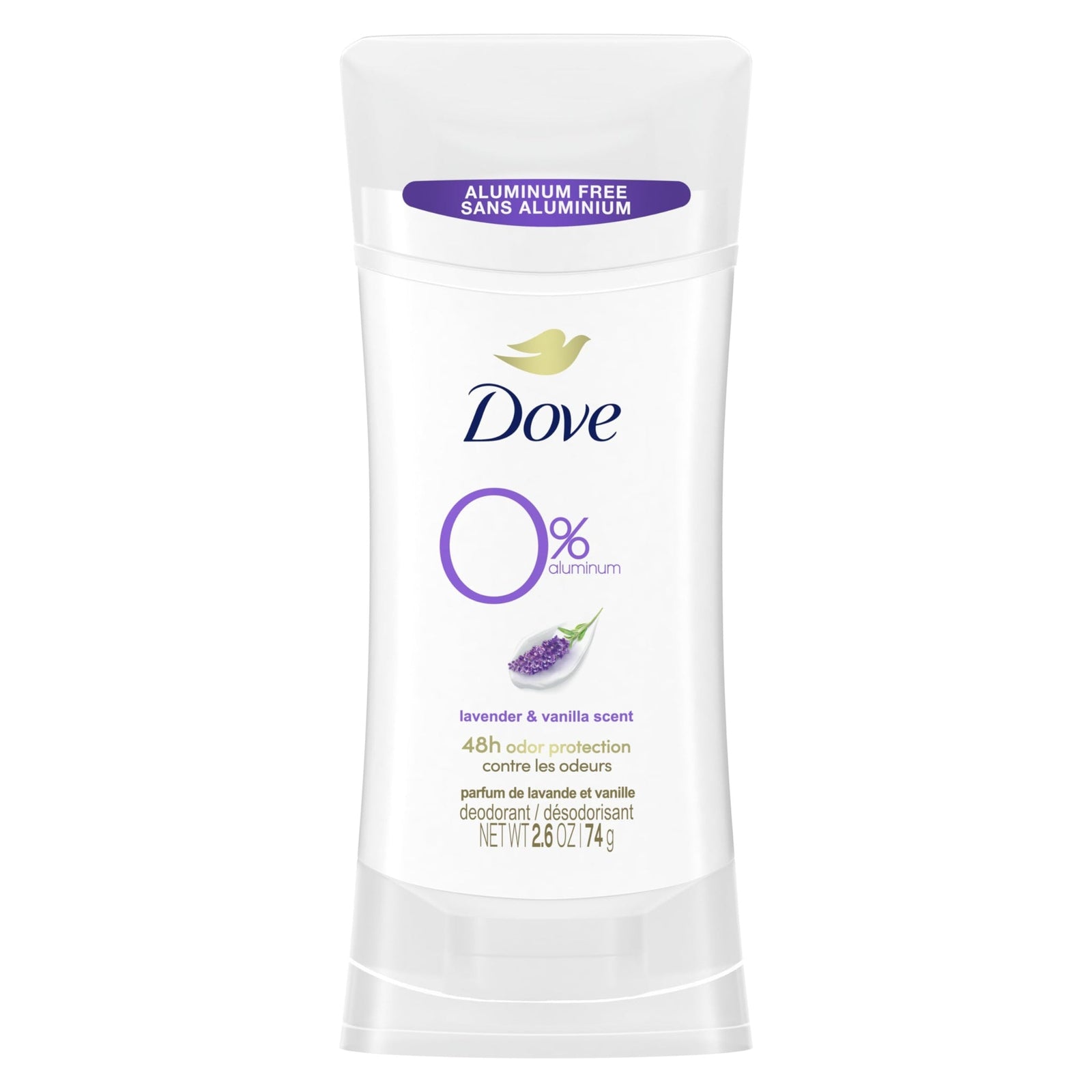 Dove Deodorant Aluminum-Free Lavender & Vanilla (2.6 oz)