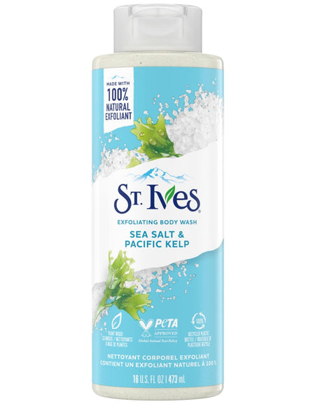 St. Ives Exfoliating Body Wash Sea Salt & Kelp (16 oz)