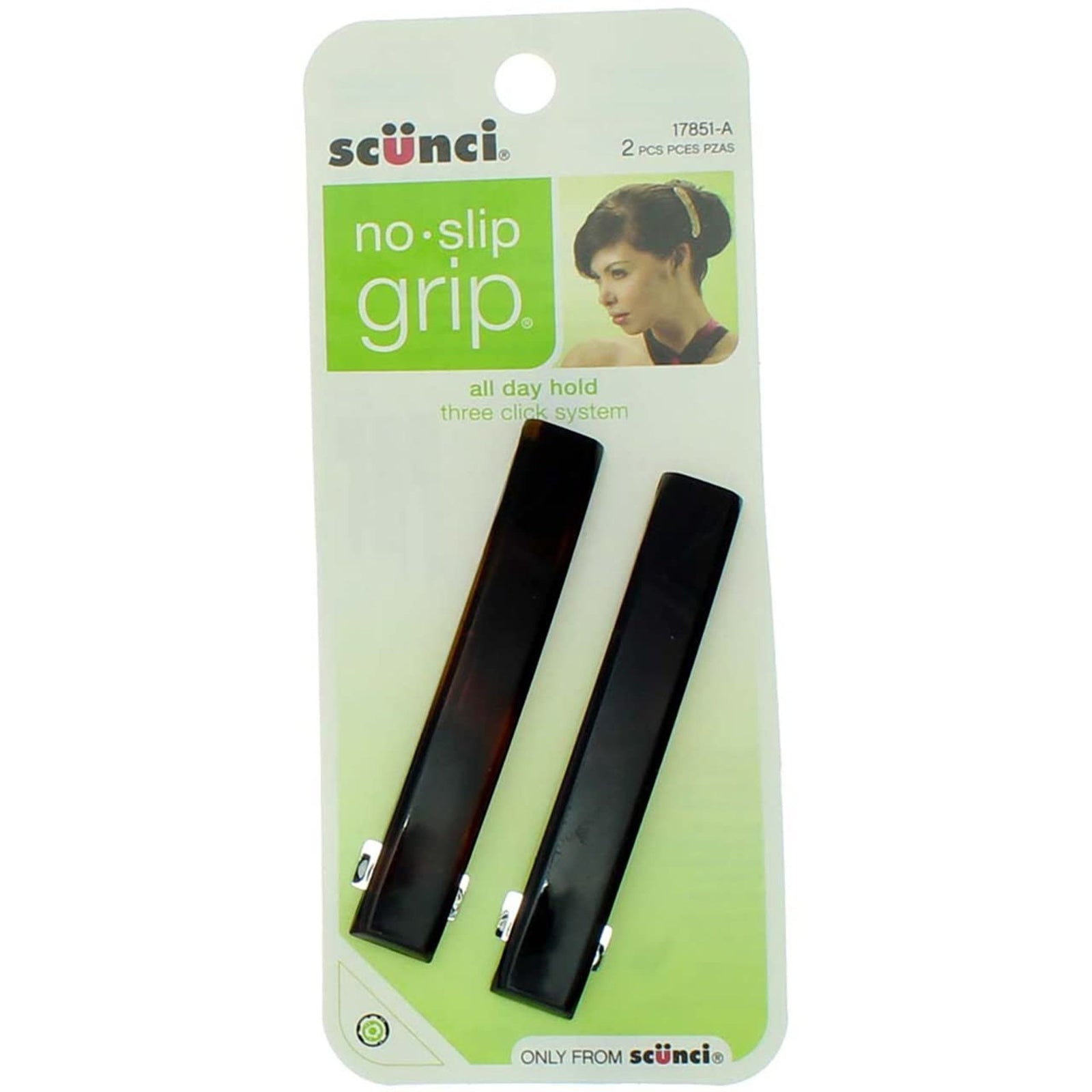 Scunci No Slip Grip Barrettes (2 Count)