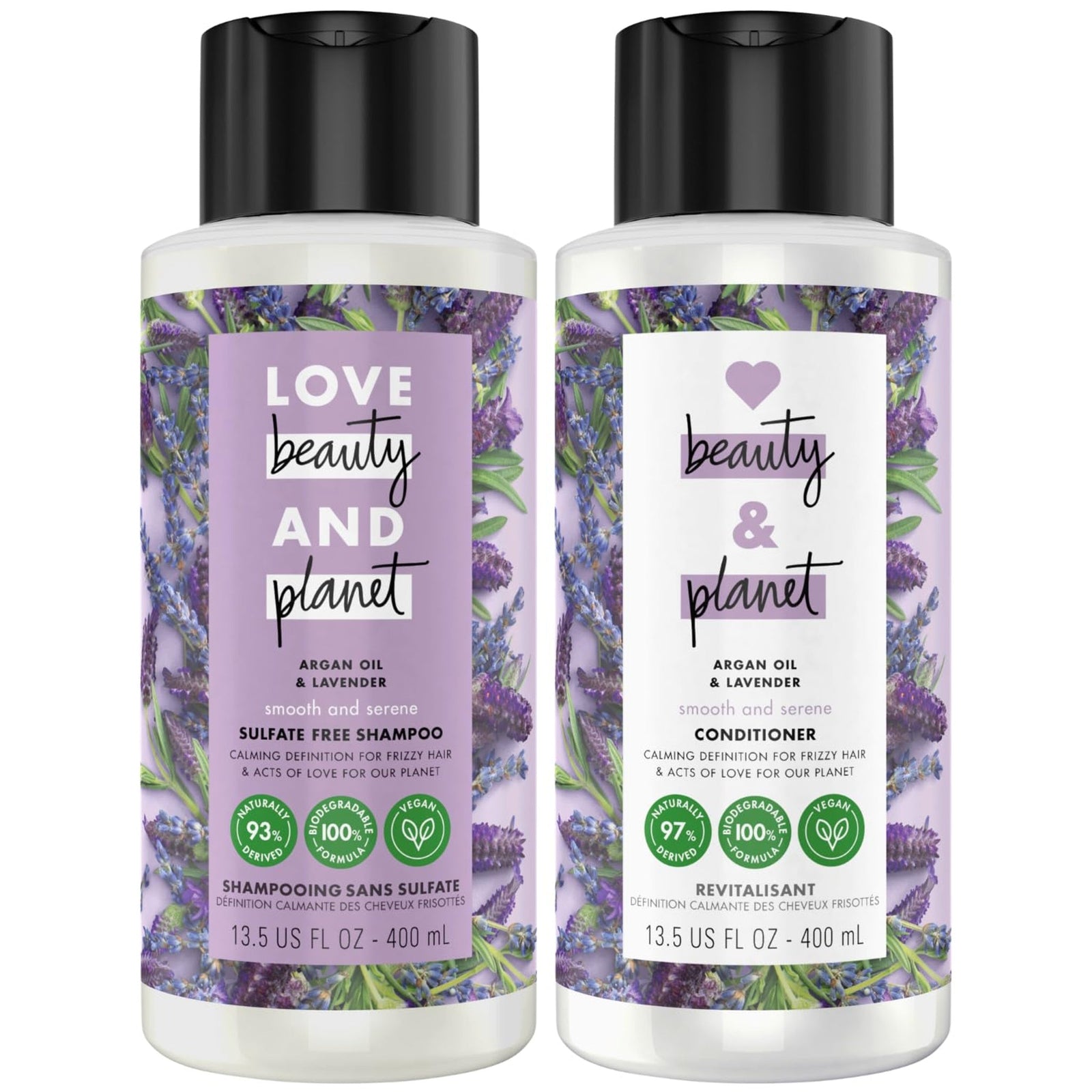 Love Beauty & Planet Shampoo & Conditioner Argan & Lavender (13.5 oz, 2 Piece)