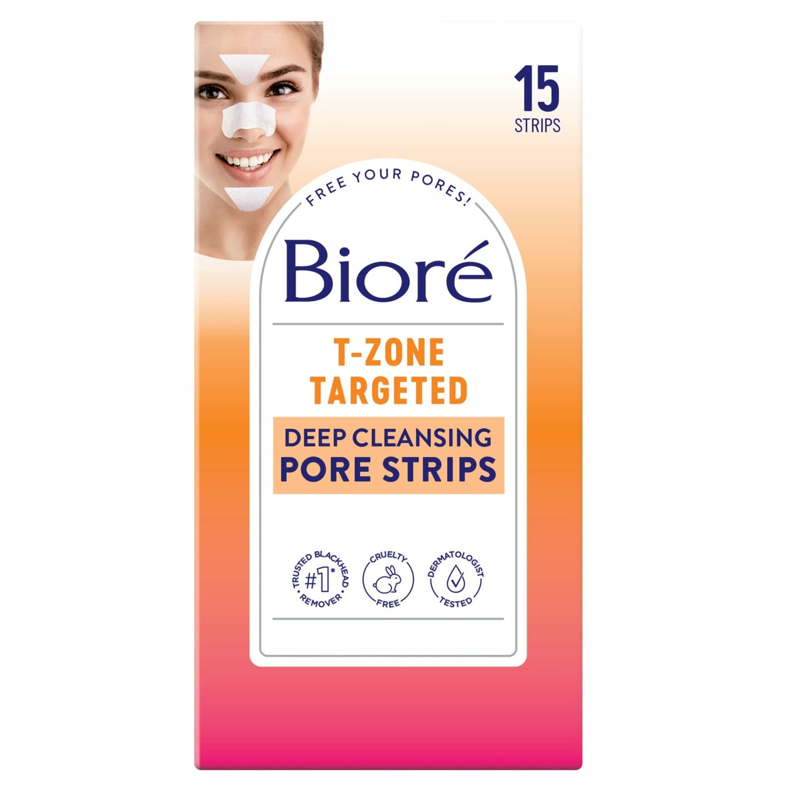 Bioré T-Zone Blackhead Remover Strips (15 Count)