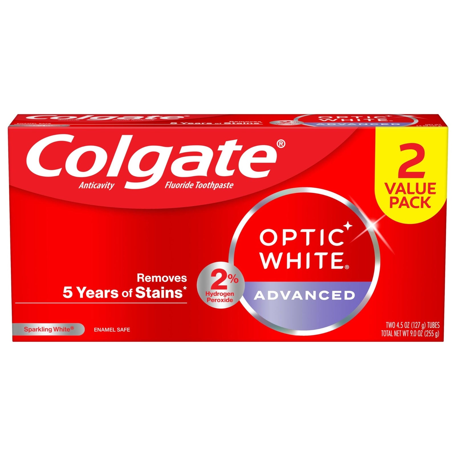 Colgate Optic White Toothpaste Sparkling White (4.5 oz, 2 Pack)