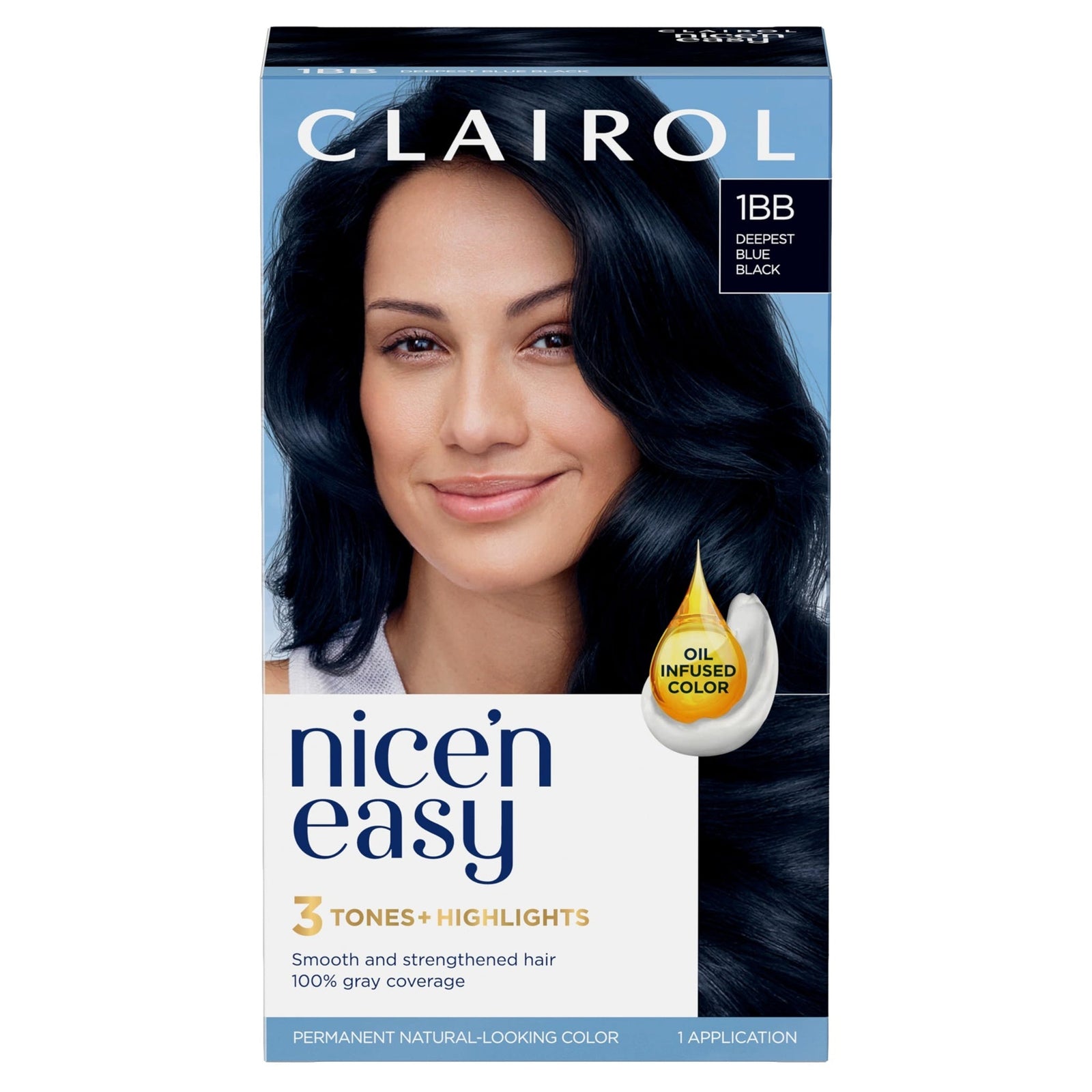 Clairol Nice'n Easy Hair Dye Deepest Blue Black (1-pack)