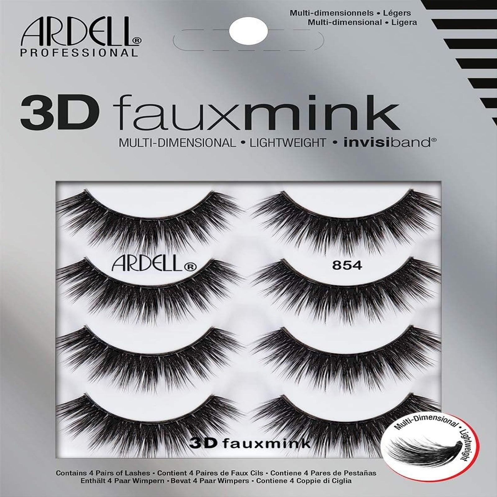 Ardell 3D Faux Mink Lashes 854 (4-pair)