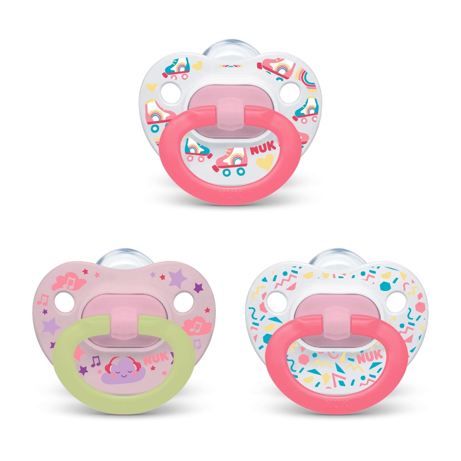 NUK Glow Pacifiers 6–18 Months (3-pack)