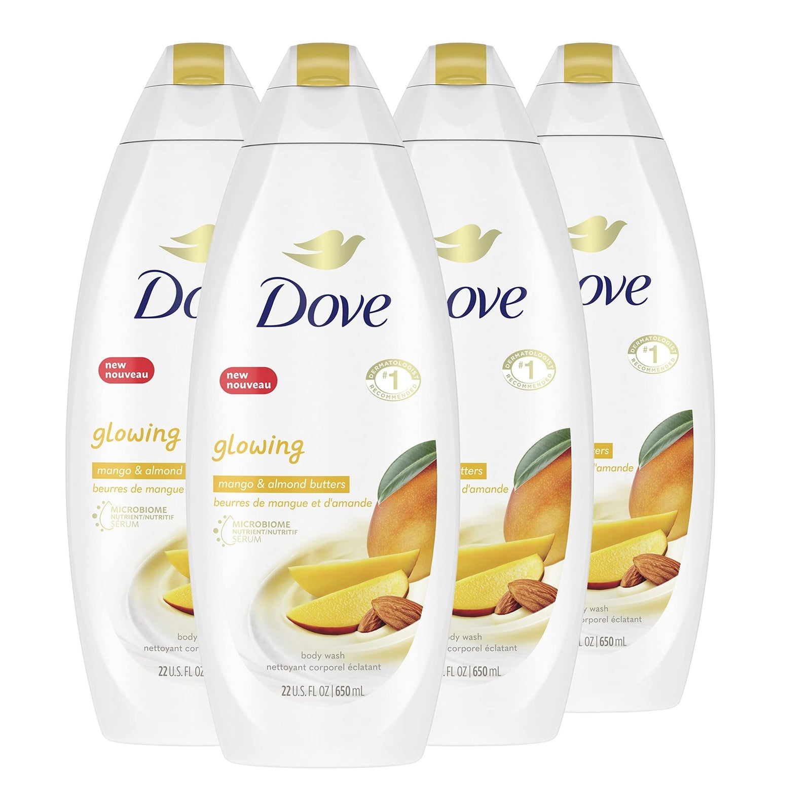 Dove Body Wash Mango Butter (22 oz, 4-pack)