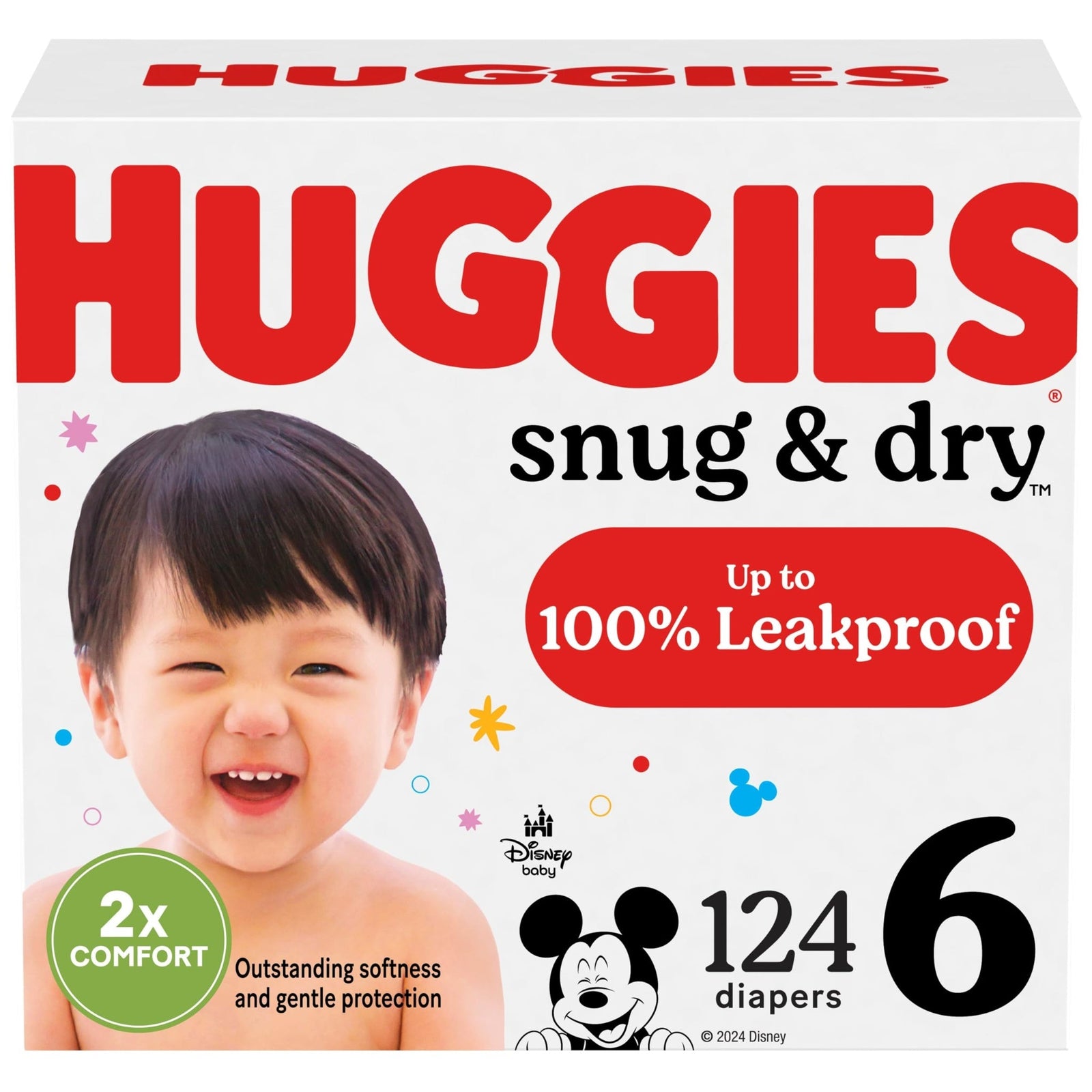 Huggies Diapers Size 6 Snug & Dry (124 ct)