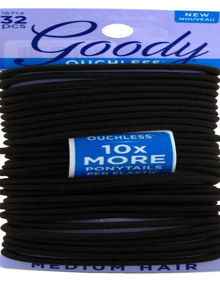 Goody Ouchless Braided Elastics Brown (32 ct, 3-pack)
