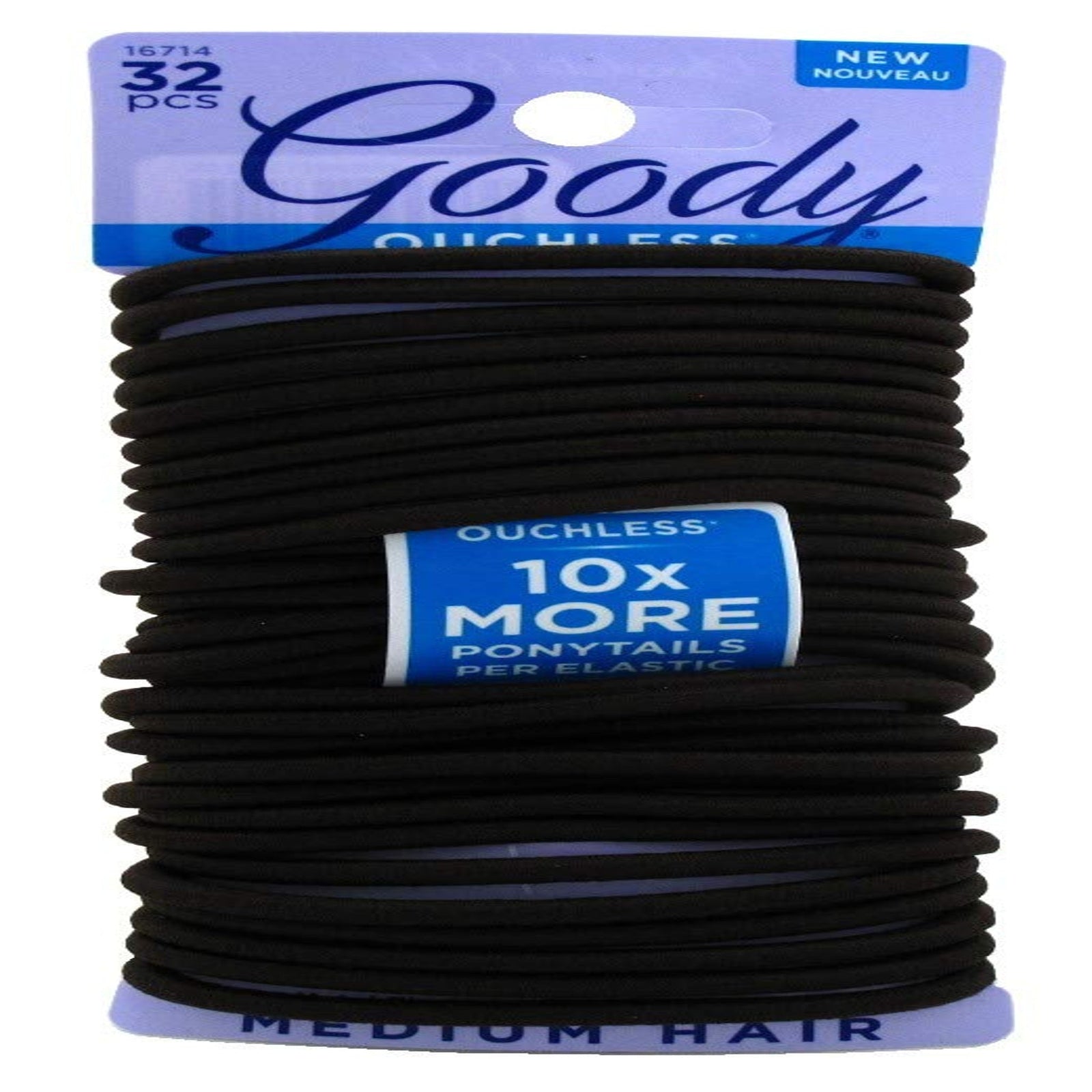Goody Ouchless Braided Elastics Brown (32 ct, 3-pack)