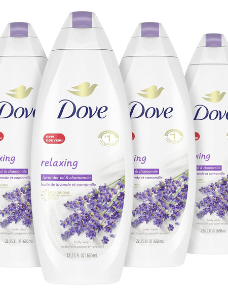 Dove Body Wash Lavender Oil & Chamomile (22 oz, 4-pack)