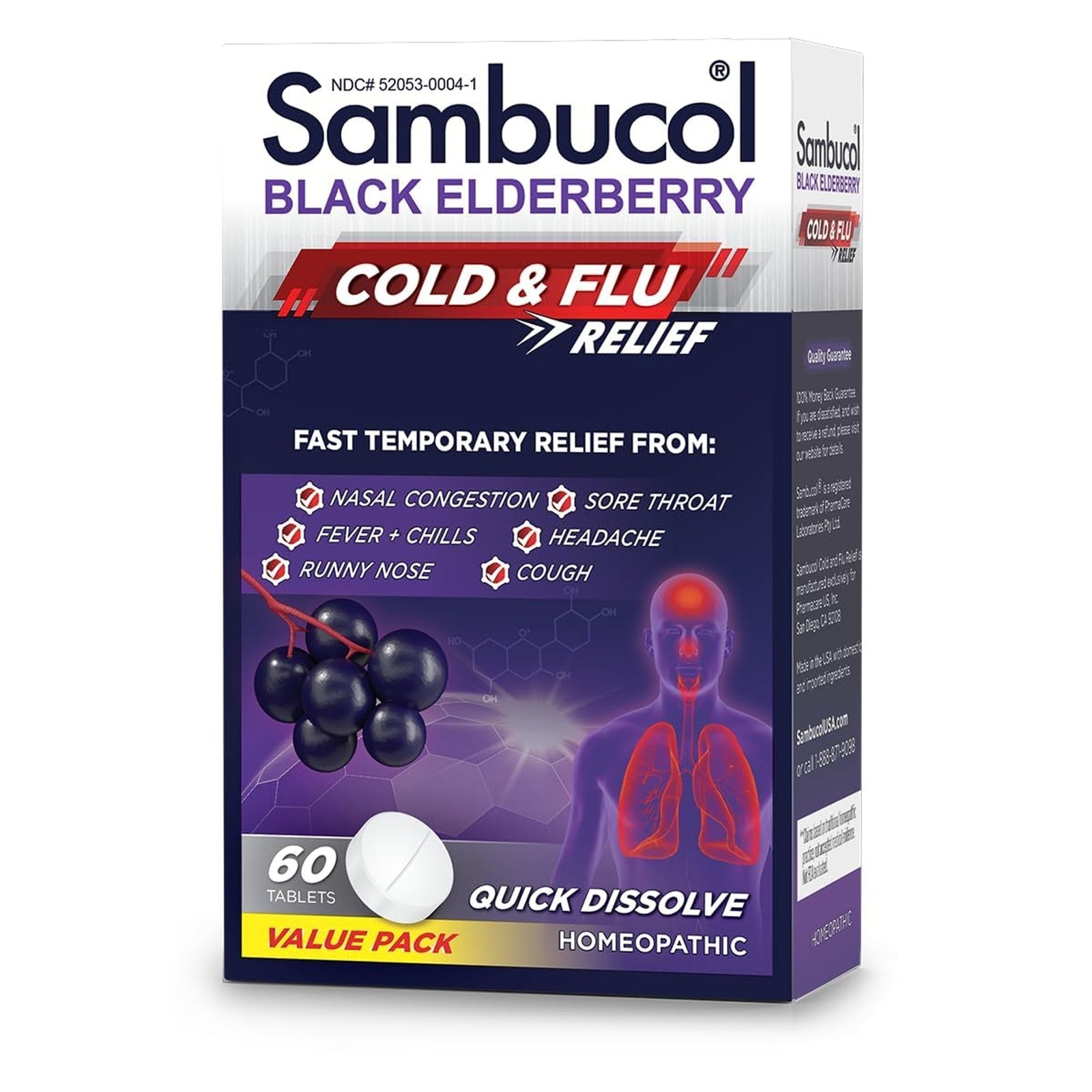 Sambucol Cold and Flu Relief Tablets (60 ct)
