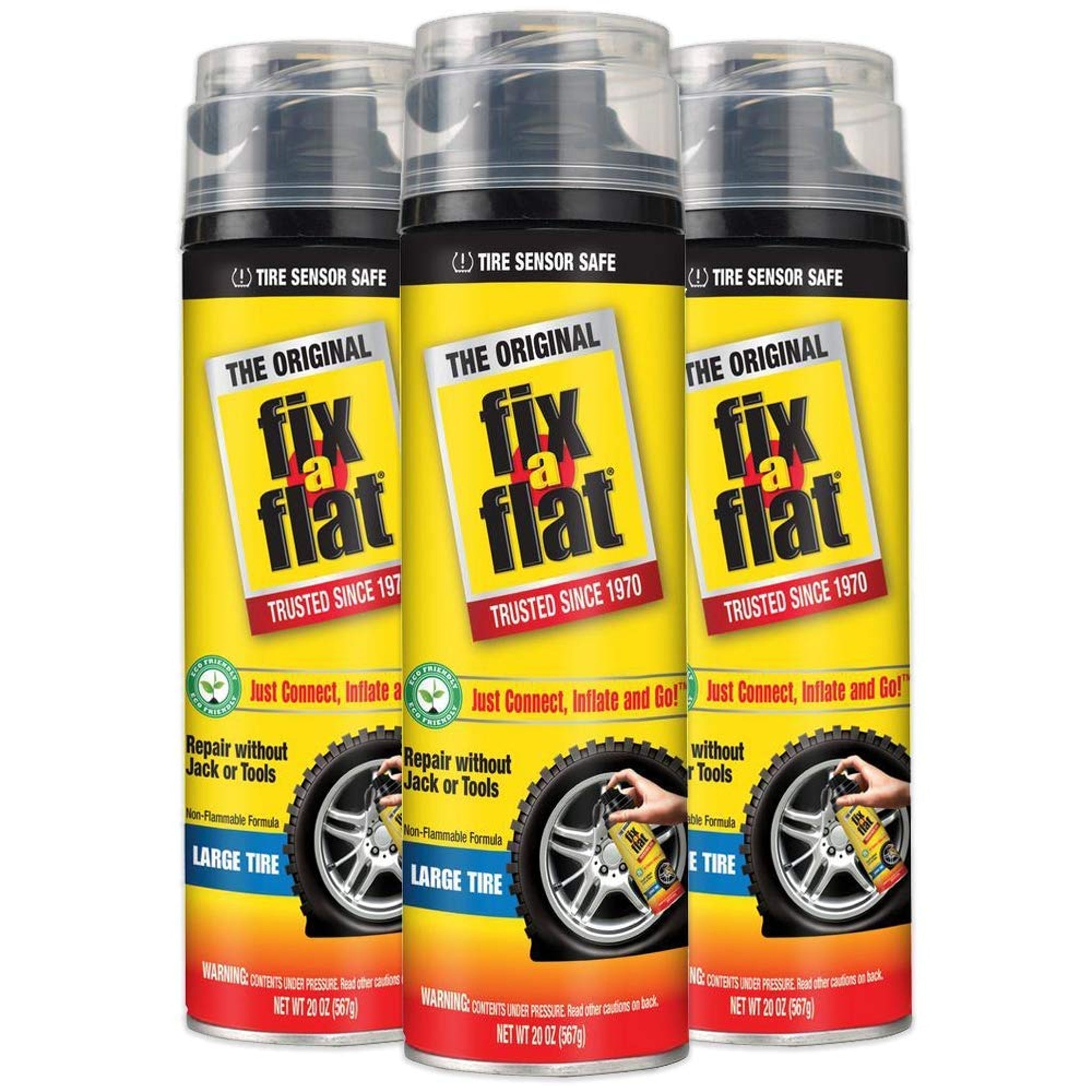 Fix-A-Flat Tire Inflator with Hose (20 oz, 3-pack)