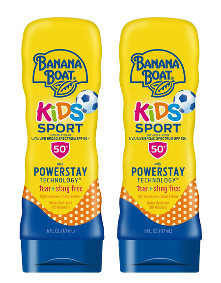 Banana Boat Sport Kids Sunscreen Lotion SPF 50 (6 oz, 2-pack)