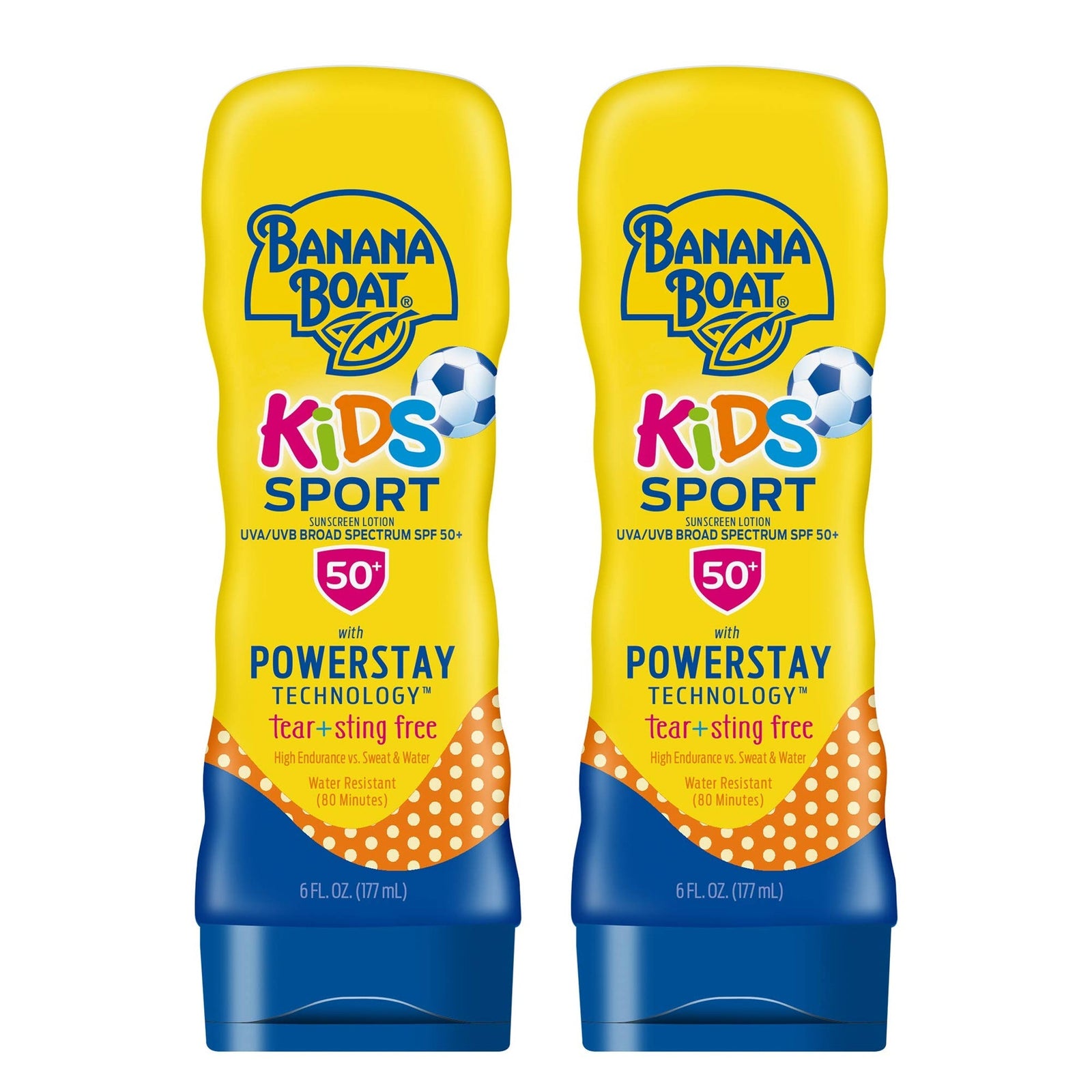 Banana Boat Sport Kids Sunscreen Lotion SPF 50 (6 oz, 2-pack)