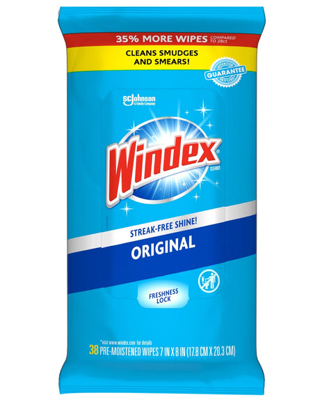 Windex Glass Cleaning Wipes Ammonia Free (38 ct)