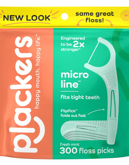 Plackers Micro Line Dental Floss Picks (300 Count)
