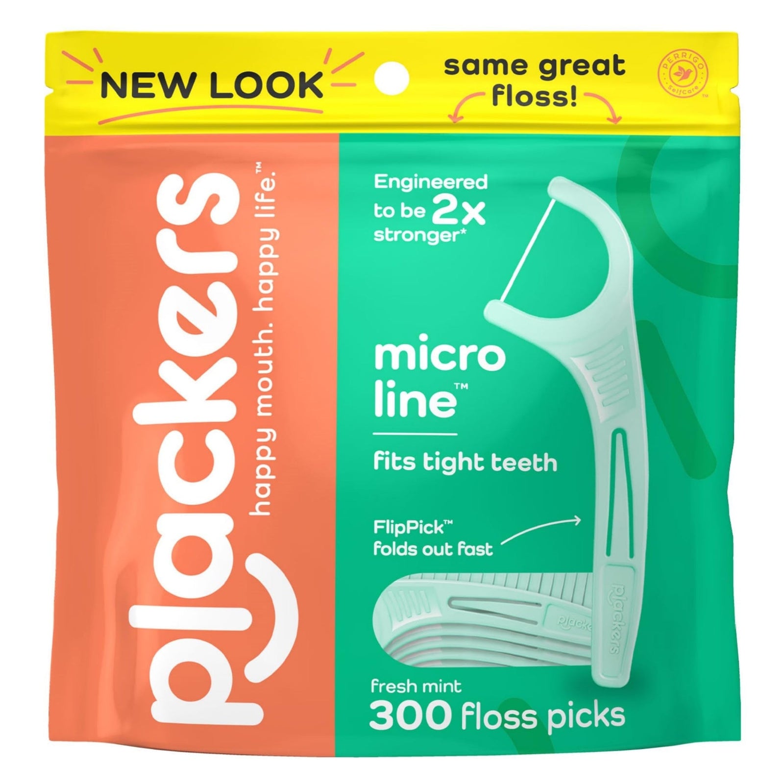 Plackers Micro Line Dental Floss Picks (300 Count)